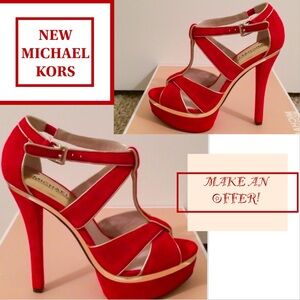 👠 MK Gideon T Strap Platform Heels 👠